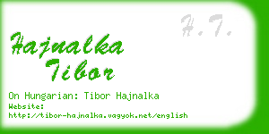 hajnalka tibor business card